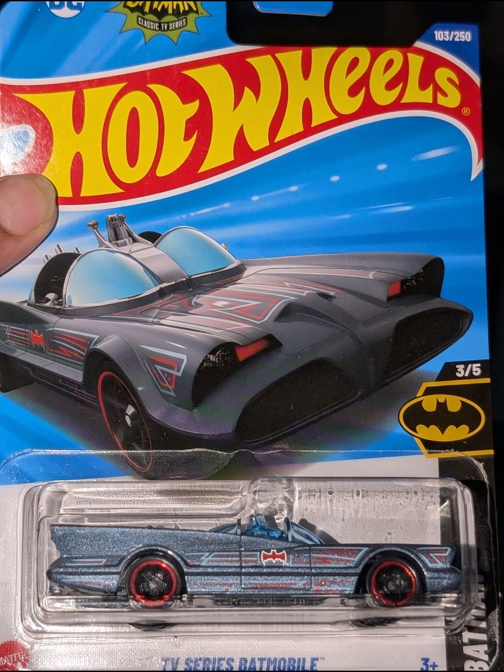 Hot Wheels TV Series Batmobile Toy - Metallic Blue